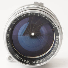 画像をギャラリービューアに読み込む, ライカ Leica Ernst Leitz GmbH Wetzlar ズマリット Summarit 5cm 50mm F1.5 L39 マウント
