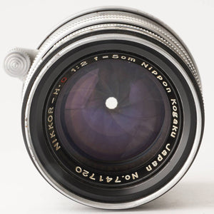 Nippon Kogaku Nikkor-H C 5cm f/2 L39 Mount Black Belt