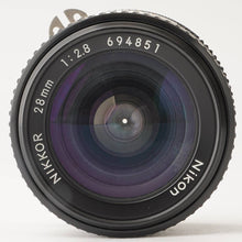 Load image into Gallery viewer, Nikon Ai-s Nikkor 28mm f/2.8
