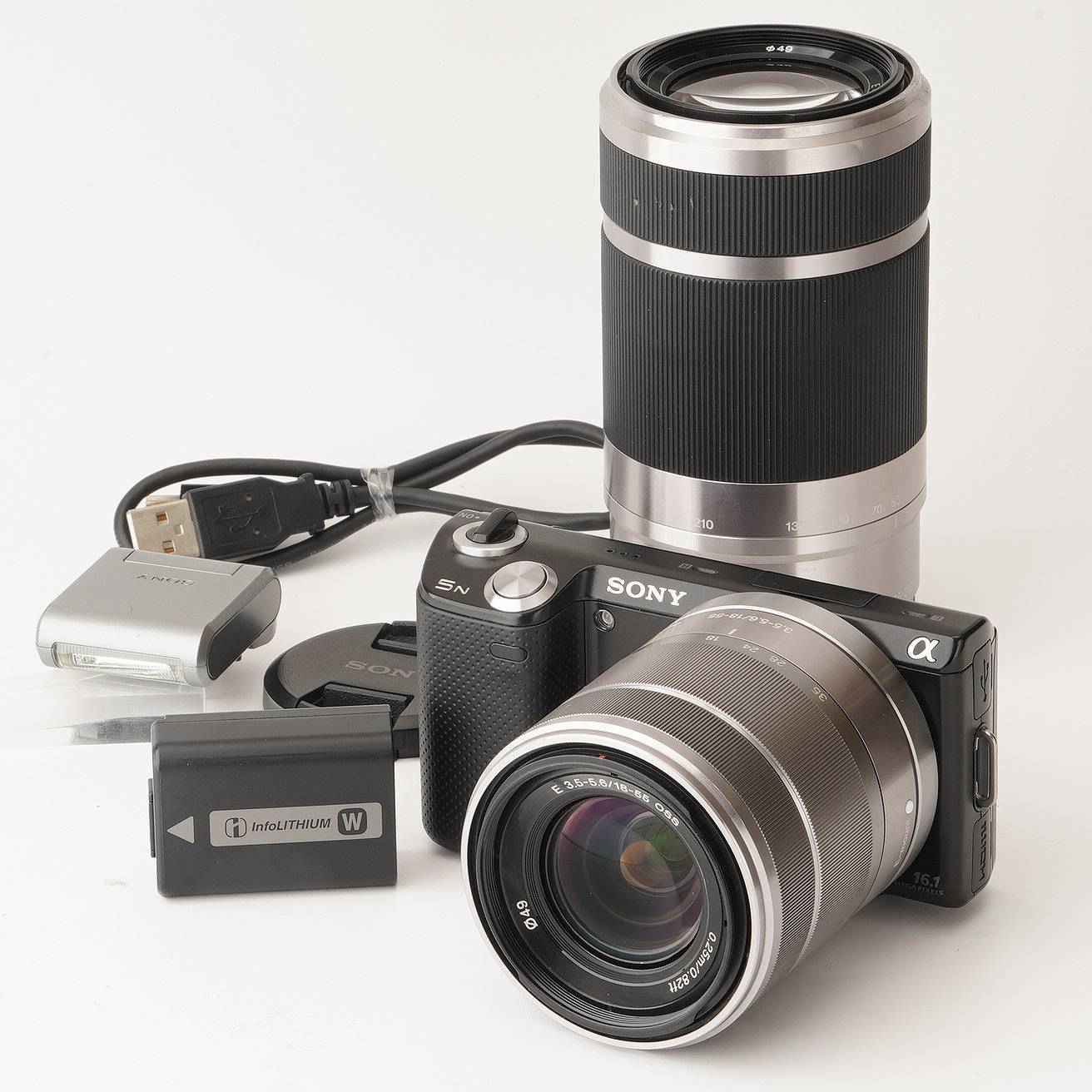 Sony NEX-5N シルバー ミラーレス一眼 55-210mmレンズ付き 【公式通販】