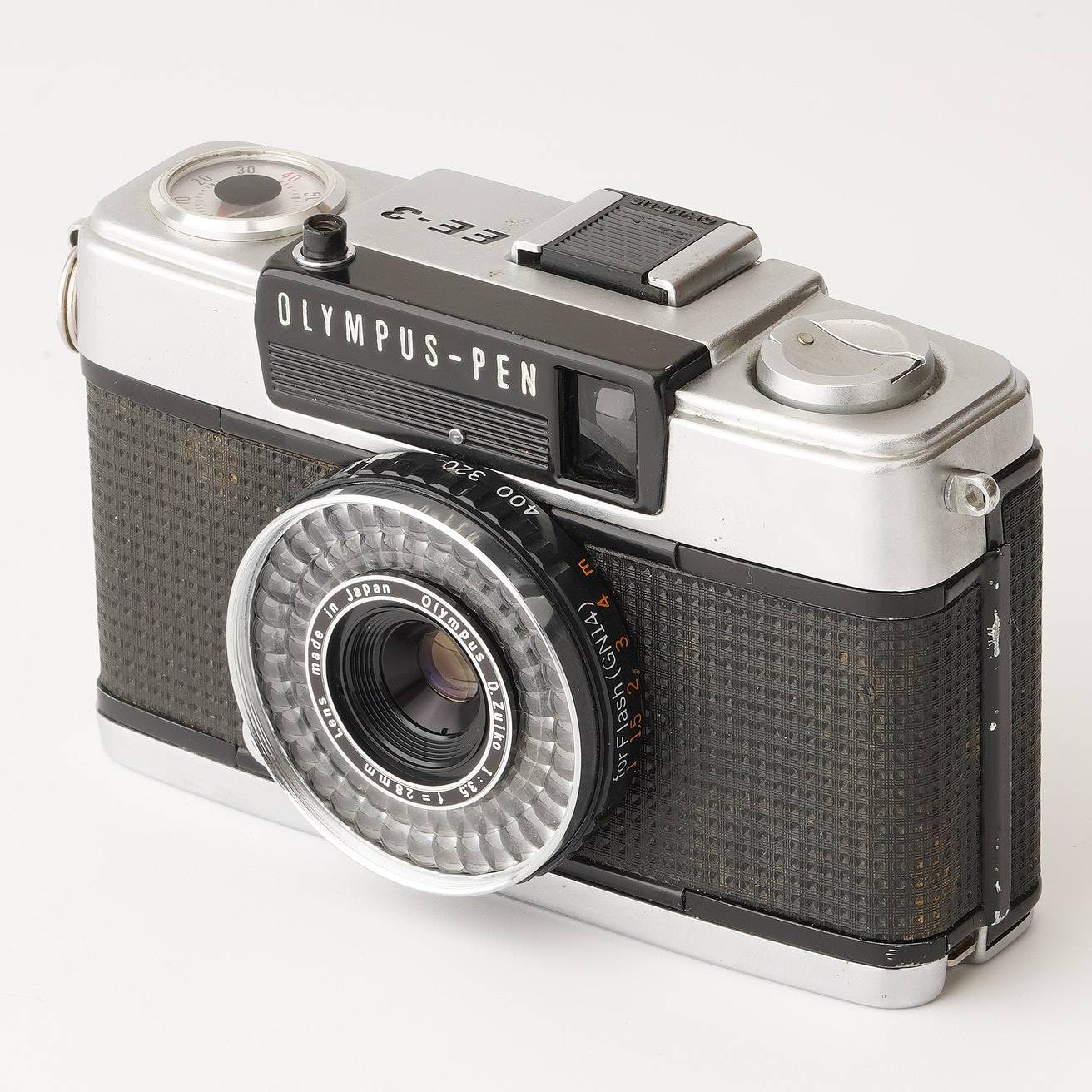 超美品 PEN EF D.ZUIKO 28 f3.5 モルト新品交換済 B457 Olympus PEN EF with 28mm F3.5 D.Zuiko 35mm Camera, Black