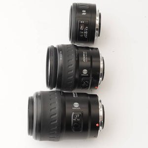 Minolta AF 50mm f/1.7 / AF ZOOM Xi 28-105mm f/3.5-4.5 / AF ZOOM Xi 100-300mm f/4.5-5.6