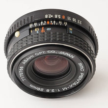 画像をギャラリービューアに読み込む, ペンタックス Pentax SMC PENTAX-M 28mm F2.8
