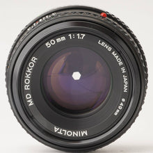Load image into Gallery viewer, Minolta MD Rokkor 50mm f/1.7
