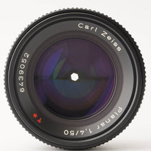 画像をギャラリービューアに読み込む, コンタックス Contax カールツァイス Carl Zeiss Planar 50mm F1.4 T* AEJ C/Y マウント
