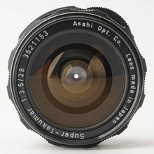 画像をギャラリービューアに読み込む, ペンタックス Pentax Asahi スーパータクマー Super Takumar 28mm f/3.5 M42マウント
