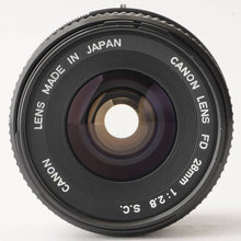 画像をギャラリービューアに読み込む, キヤノン Canon FD 28mm F2.8 S.C.
