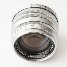 画像をギャラリービューアに読み込む, キヤノン Canon 50mm F1.8 ライカ L39 マウント
