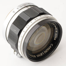 画像をギャラリービューアに読み込む, キヤノン Canon 50mm F1.4 ライカ L39 マウント
