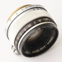 画像をギャラリービューアに読み込む, キヤノン Canon 35mm F1.8 ライカ L39 マウント
