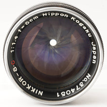 画像をギャラリービューアに読み込む, ニコン Nippon Kogaku Nikkor-S C  5cm 50mm F1.4 S mount
