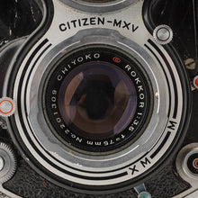 Load image into Gallery viewer, Minolta AUTOCORD Early Model / Chiyoko Rokkor 75mm f/3.5
