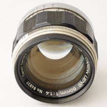 画像をギャラリービューアに読み込む, キヤノン Canon 50mm F1.4 ライカ L39 マウント
