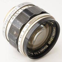 画像をギャラリービューアに読み込む, キヤノン Canon 50mm F1.4 ライカ L39 マウント
