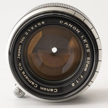 画像をギャラリービューアに読み込む, キヤノン Canon 50mm F1.8 L39 LTM
