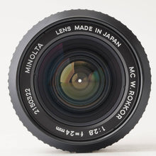 画像をギャラリービューアに読み込む, ミノルタ Minolta MC W.ROKKOR 24mm F2.8 MCマウント
