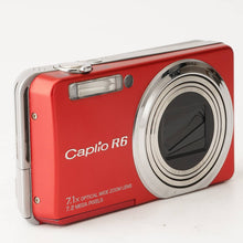 画像をギャラリービューアに読み込む, リコー Ricoh Caplio R6 レッド 7.1x 広角 光学ズーム
