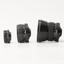 Load image into Gallery viewer, Pentax-110 24mm f/2.8 / Pentax-110 50mm f/2.8 / Pentax-110 70mm f/2.8
