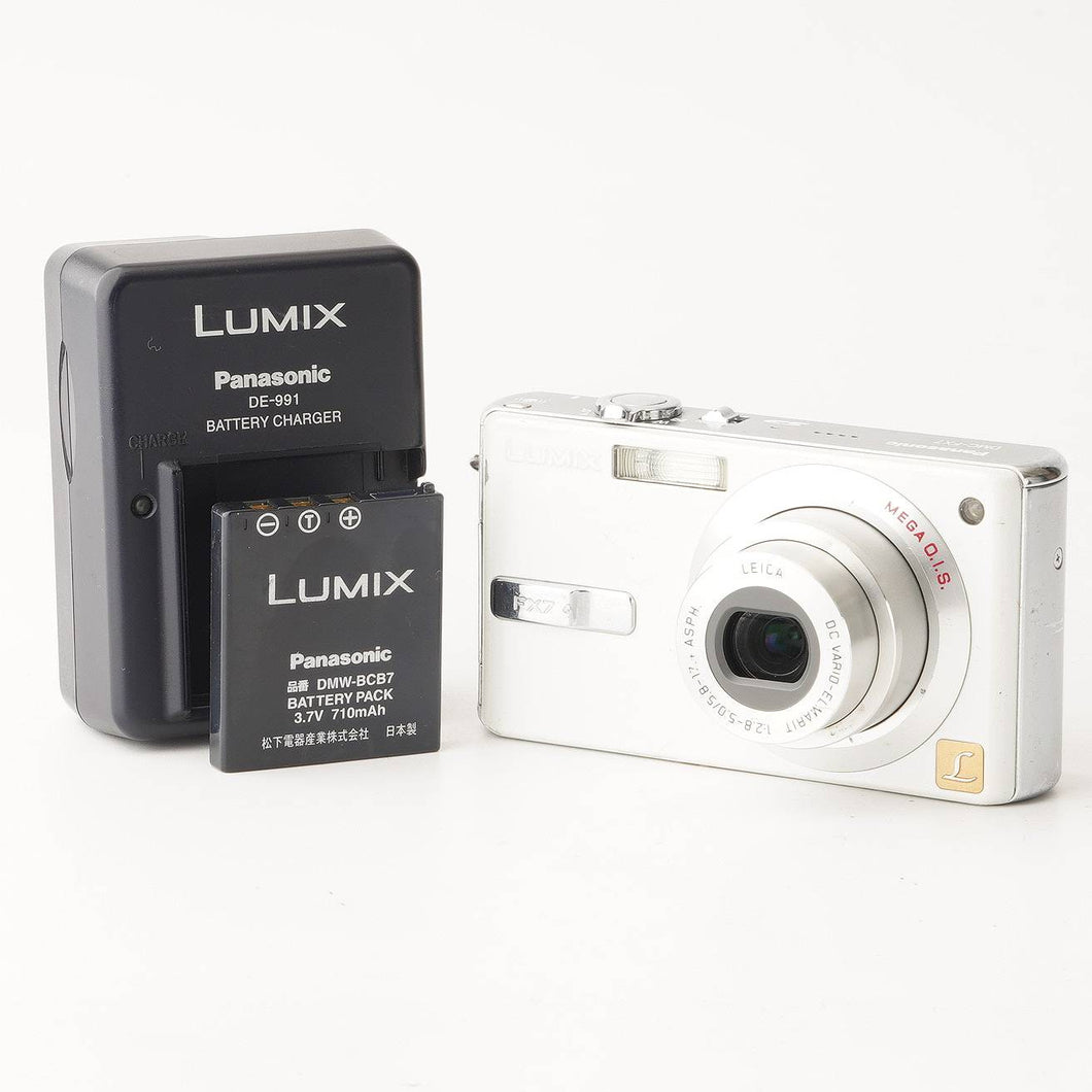 【動作良好】Panasonic デジタルカメラ DMC-FX7 ホワイト パナソニック Panasonic LUMIX DMC-FX7 White Compact Digital Camera