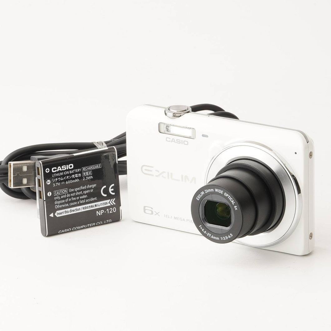 CASIO EXILIM EX-ZS26 ホワイト カシオ Casio EXILIM EX-ZS26 ホワイト 4x 広角 光学ズームJ – Natural