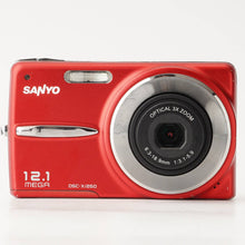 Load image into Gallery viewer, Sanyo DSC-X1260 Red 3x Optical Zoom
