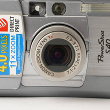 Load image into Gallery viewer, Canon Power Shot S40 Silver 11x Optical Zoom
