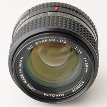 画像をギャラリービューアに読み込む, ミノルタ Minolta MC Rokkor PG 50mm F1.4
