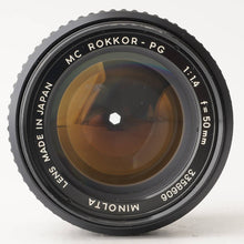 画像をギャラリービューアに読み込む, ミノルタ Minolta MC Rokkor PG 50mm F1.4
