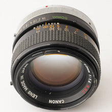 画像をギャラリービューアに読み込む, キヤノン Canon FD 50mm F1.4 S.S.C FDマウント
