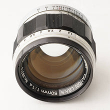 画像をギャラリービューアに読み込む, キヤノン Canon 50mm F1.4 ライカ L39 マウント
