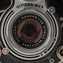 画像をギャラリービューアに読み込む, ミノルタ Minolta オートコード AUTOCORD 初期型 / Chiyoko Rokkor 75mm F3.5
