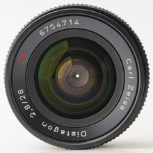 画像をギャラリービューアに読み込む, コンタックス Contax Carl Zeiss ディスタゴン Distagon 28mm F2.8 T* AEJ
