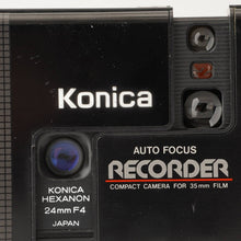 画像をギャラリービューアに読み込む, コニカ Konica Auto Focus Recorder レコーダー Hexanon 24mm f/4 ブラック ハーフコンパクトカメラ

