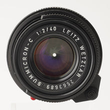 画像をギャラリービューアに読み込む, ライカ Leitz Wetzlar Leica ズミクロン Summicron-C 40mm F2 Mマウント
