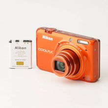 Load image into Gallery viewer, Nikon COOLPIX S6500 Mandarin Orange 12x Wide Optical Zoom
