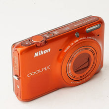 Load image into Gallery viewer, Nikon COOLPIX S6500 Mandarin Orange 12x Wide Optical Zoom
