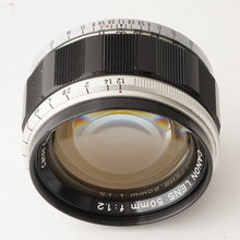 画像をギャラリービューアに読み込む, キヤノン Canon 50mm F1.2 ライカ L39 マウント

