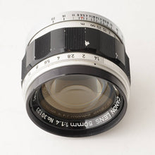 画像をギャラリービューアに読み込む, キヤノン Canon 50mm F1.4 ライカ L39 マウント
