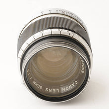 画像をギャラリービューアに読み込む, キヤノン Canon 50mm F1.8 ライカ L39 マウント
