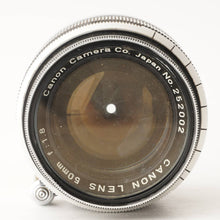 画像をギャラリービューアに読み込む, キヤノン Canon 50mm F1.8 ライカ L39 マウント

