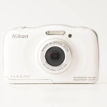 画像をギャラリービューアに読み込む, ニコン Nikon COOLPIX S33  ホワイト 3x 光学ズーム  防水耐衝撃

