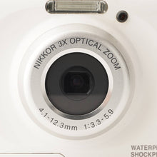画像をギャラリービューアに読み込む, ニコン Nikon COOLPIX S33  ホワイト 3x 光学ズーム  防水耐衝撃
