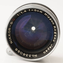 画像をギャラリービューアに読み込む, ニコン Nikon NIKKOR-S.C 50mm F1.4 L39 ライカ Lマウント
