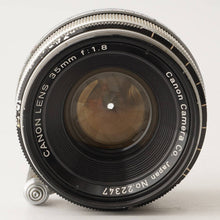 画像をギャラリービューアに読み込む, キヤノン Canon 35mm F1.8 ライカ L39 マウント
