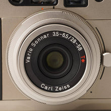 Load image into Gallery viewer, Contax TVS Titanium Silver / Carl Zeiss Vario Sonnar 28-56mm f/3.5-6.5
