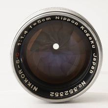 Load image into Gallery viewer, Nikon NIKKOR-S.C 50mm f/1.4 S Mount
