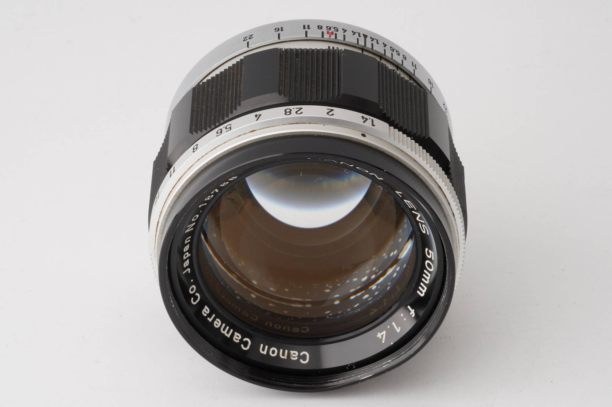 Canon 50mm f/1.4 L39 ライカ Lマウント（整備品）絞り絞り羽は正常に動作します