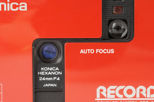 コニカ Konica Auto Focus レコーダー Recorder DX Auto Date レッド/ Hexanon 24mm F4