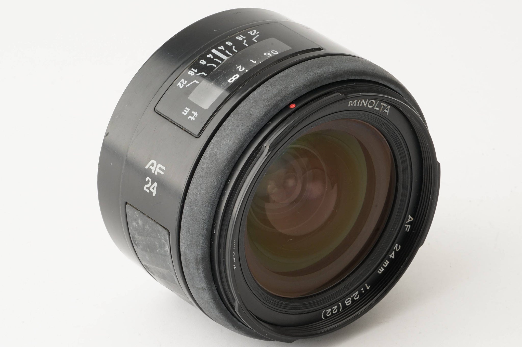 ミノルタ AF 24mm F2.8（単焦点レンズ：レザーケース、フード付き ...