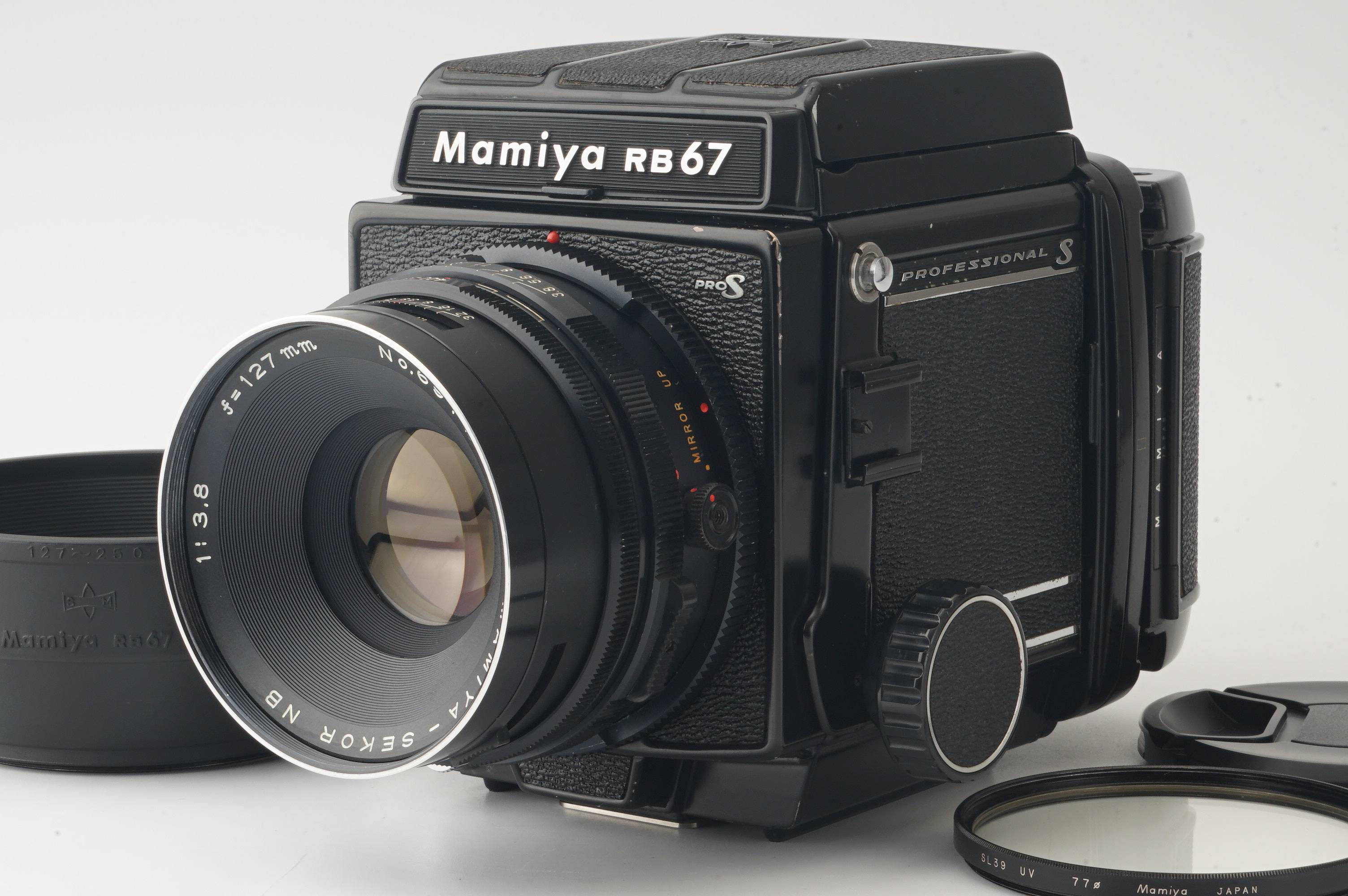 Mamiya RB67 Pro S Camera w/ 127mm f3.8 Lens 120 Back WLVF